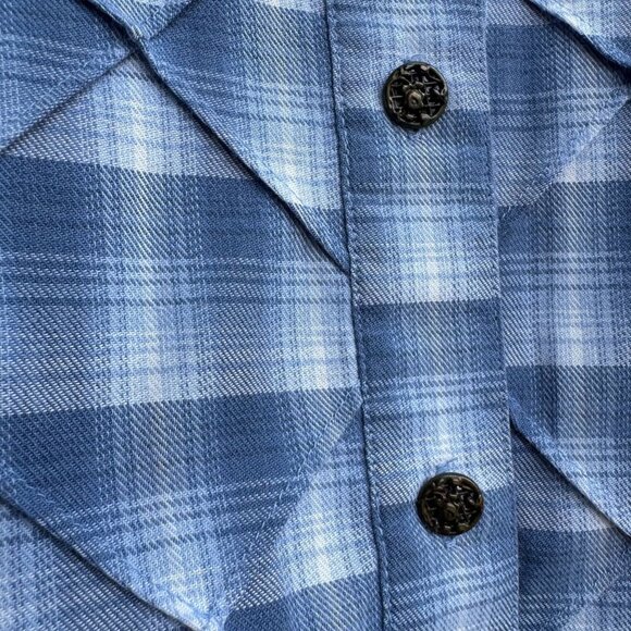 Koret City Blues Vintage 80s Womens Plaid Long Sleeve Button Down Flannel Shirt - Picture 9 of 11